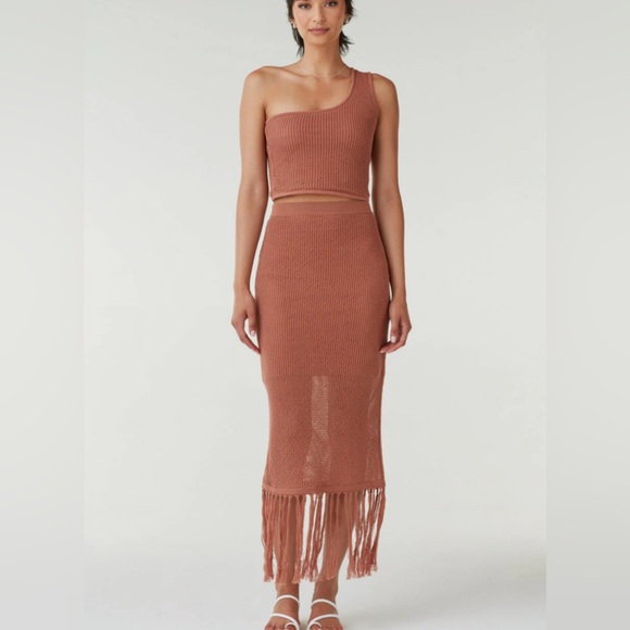 NWT VETTA The Getaway Capsule One Shoulder Knit Set - Picture 1 of 7